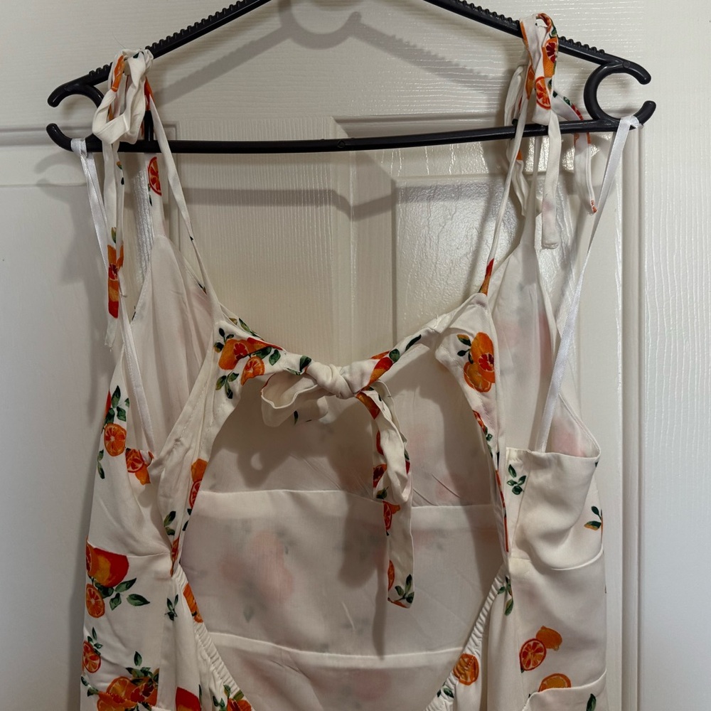 NWT Wild Fable White Dress with Orange Floral Design. Size XXL. - Picture 5 of 6